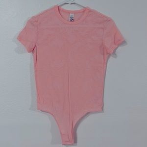 Victoria Secret Palm Peachy Orange Bodysuit Sz XS